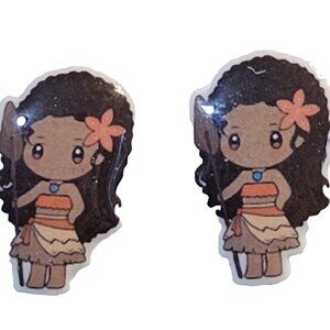 Acrylic Princess Post Earrings - New